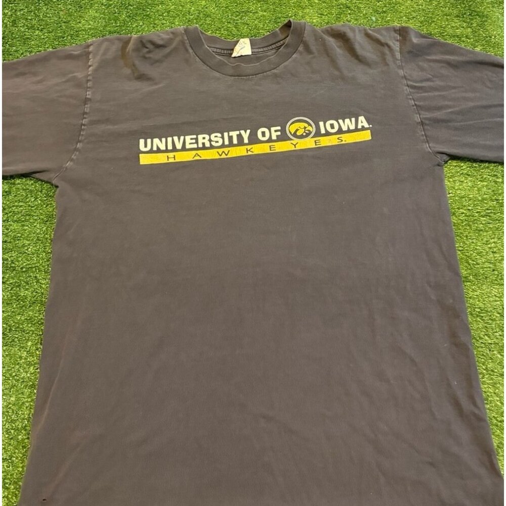 Vintage Iowa Hawkeyes shirt mens XL black yellow football long sleeve Y2K 27 - Picture 4 of 12